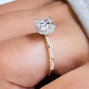 Stylishwe  2.5カラット  イエローゴールド クッションカット 婚約指輪