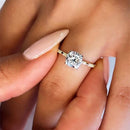 Stylishwe  2.5カラット  イエローゴールド クッションカット 婚約指輪