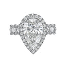 Stylishwe  3.5カラット ペアカット ホワイトゴールド 婚約指輪