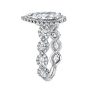 Stylishwe  3.5カラット ペアカット ホワイトゴールド 婚約指輪