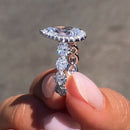 Stylishwe  3.5カラット ペアカット ホワイトゴールド 婚約指輪