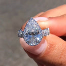 Stylishwe  3.5カラット ペアカット ホワイトゴールド 婚約指輪