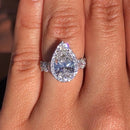 Stylishwe  3.5カラット ペアカット ホワイトゴールド 婚約指輪