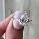 Stylishwe  3.5カラット イエローゴールド ペアカット 婚約指輪