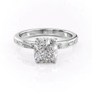 Stylishwe  4.5カラットエレガント ホワイトゴールド クッションカット 婚約指輪