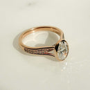 Stylishwe  2.8カラット イエローゴールド オーバルカット 婚約指輪