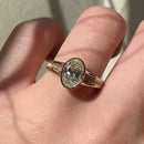 Stylishwe  2.8カラット イエローゴールド オーバルカット 婚約指輪