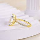 Stylishwe  3.5カラット  イエローゴールド マーキスカット 婚約指輪