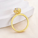 Stylishwe  3.5カラット  イエローゴールド マーキスカット 婚約指輪