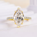 Stylishwe  3.5カラット  イエローゴールド マーキスカット 婚約指輪