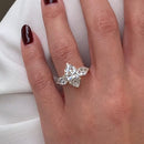 Stylishwe  3.5カラット イエローゴールド マーキスカット 婚約指輪