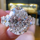 Stylishwe  6.5カラットホワイトゴールド オーバルカット 婚約指輪