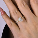 Stylishwe 1.5カラット エレガント ラディアントカット 婚約指輪