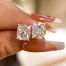 Stylishwe 2.0 carat cushion cut stud earrings