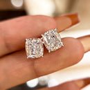 Stylishwe 2.0 carat cushion cut stud earrings
