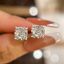 Stylishwe 1.5カラット クッションカット ピアス スターリングシルバー