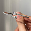 Stylishwe  ホワイトゴールド ペアカット ブレスレット