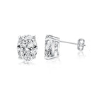 Stylishwe  2.3カラット オーバルカット ピカピカ スタッド ピアス
