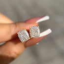 Stylishwe 2.0 carat cushion cut stud earrings