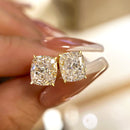 Stylishwe 2.0 carat cushion cut stud earrings