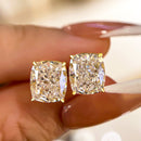 Stylishwe 2.0 carat cushion cut stud earrings