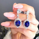 Stylishwe 5.5 carat yellow sapphire sterling silver earrings 