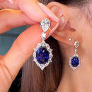 Stylishwe 5.5 carat yellow sapphire sterling silver earrings 