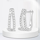 Stylishwe 1.0カラット U字型 モアサナイト ラウンドカット ピアス