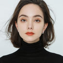 Stylishwe 1.0カラット U字型 モアサナイト ラウンドカット ピアス