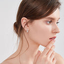 Stylishwe 1.0カラット U字型 モアサナイト ラウンドカット ピアス