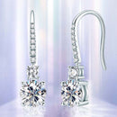 Stylishwe 1.0カラット  モアサナイト ドロップ ピアス