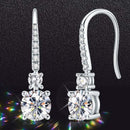 Stylishwe 1.0カラット  モアサナイト ドロップ ピアス