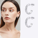 Stylishwe 0.25カラット ラウンドカット モアサナイト スタッド ピアス