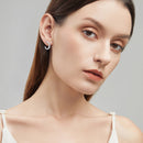 Stylishwe 0.25カラット ラウンドカット モアサナイト スタッド ピアス