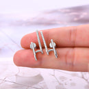 Stylishwe  0.1カラット モアサナイト スタッド ピアス