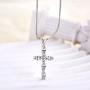 Stylishwe   1.3カラット マーキスカット クロス  ペンダント ネックレス
