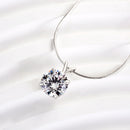 Stylishwe   3.0カラット ラウンドカット ペンダント ネックレス