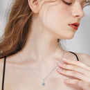 Stylishwe  2.0カラット モアサナイト ラウンドカット ペンダントネックレス