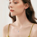 Stylishwe  2.0カラット モアサナイト ラウンドカット ペンダントネックレス