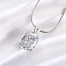 Stylishwe   4.0カラット クッションカット ペンダント ネックレス