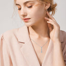 Stylishwe  0.8カラット モアサナイト ラウンドカット ペンダント ネックレス