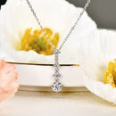 Stylishwe  0.8カラット モアサナイト ラウンドカット ペンダント ネックレス