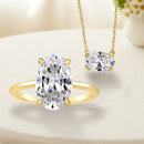 Stylishwe  2PC オーバルカット ジュエリーセット