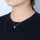 Stylishwe  2.0カラット モアサナイト ラウンドカット ペンダント ネックレス