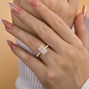 Stylishwe  3.5カラット  イエローゴールド ラディアントカット 婚約指輪