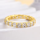 Stylishwe 2.5カラット クッションカット ホワイトゴールド シルバー 結婚指輪