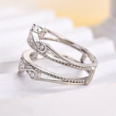 Stylishwe 0.25カラット  クラウンデザイン ラウンドカット エタニティリング