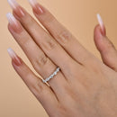 Stylishwe 1.5カラット ラウンドカット  ホワイトゴールド 結婚指輪