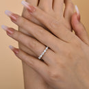 Stylishwe 1.5カラット ラウンドカット  ホワイトゴールド 結婚指輪