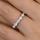 Stylishwe 1.5カラット ラウンドカット  ホワイトゴールド 結婚指輪